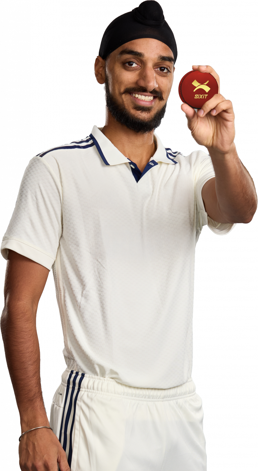 Arshdeep Singh with a Sixit ball